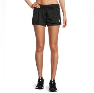 Free People Movement Hoop Mesh Shorts In Black  Sz L